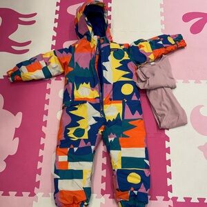 Patagonia Colorful Geometric Pattern Snowsuit